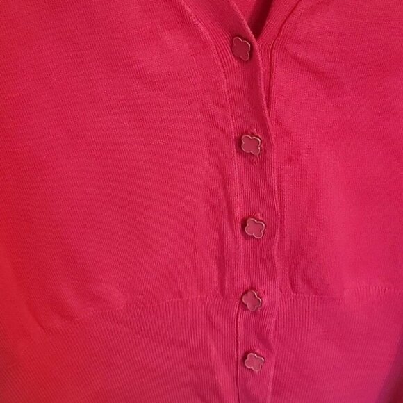 New York and Company Pink Organza Sleeve Blouse Size Medium NWT - Picture 4 of 7